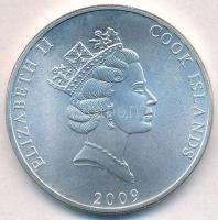 Cook-szigetek 2009. 1$ Ag  "II. Erzsébet" (1oz/0.999) T:PP Cook Islands 20009. 1 Dollar Ag "Elizabeth II" (1oz/0.999) C:PP