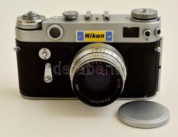 1964 Zorkij-6 távmérős fényképezőgép, Jupiter-8 2/50 mm objektívvel, utólagos Nikon emblémával, szép állapotban, tisztításra szoruló zárszerkezettel / Zorki-6 vintage russian rangefinder camera, in good condition,