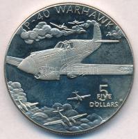 Marshall-szigetek 1991M 5$ Cu-Ni "P-40 Warhawk" T:1- Marshall Islands 1991M 5 Dollars Cu-Ni "P-40 Warhawk" C:AU Krause KM#49