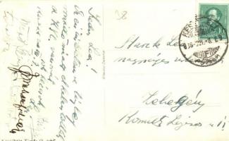 1936 Keszthely, KYC (Keszthelyi Yacht Club) üdülő, hátoldalon aláírások. Timár R. photo