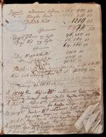 1847-1875 Egy szolnoki nemes ember, nagygazda kidás-bevételi naplója, rendszeresen vezetve, benne országos ügyek, Kossuth nevének említésével, megviselt állapotban