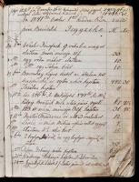 1847-1875 Egy szolnoki nemes ember, nagygazda kidás-bevételi naplója, rendszeresen vezetve, benne or...