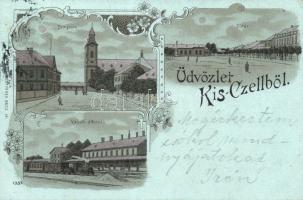 Kiscell vasútállomással Litho