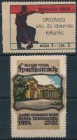 1906-1914 Országos vas- és fémipari kiállítás + Gyermek sportünnepély 1-1 levélzáró