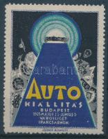 1925 Autó kiállítás Budapest levélzáró R