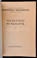 (Illyefalvy I. Lajos): Piackutatási munkálatok. Szerk. V.. kötet. (Bp.) 1944. Budapest Székesfőváros...