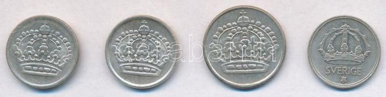 Svédország 1945G 10ö Ag + 1960TS 10ö Ag + 1961TS 25ö Ag + 1962U 10ö Ag T:2
Sweden 1945G 10 Ore Ag +...
