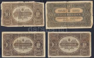 Kis korona tétel 1902-23. 20f (1x), 50f (1x), 1K (3x), 2K (8x), 10K (6x), 20K (4x), 100K (2x), 1000K...