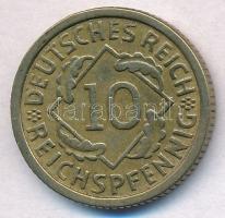 Német Harmadik Birodalom 1933G 10pf Al-Br Ritka évjárat és verdejel! T:2 German Third Reich 1933G 10 Pfennig Al-Br Rare date and mint mark! C:XF Krause KM#40