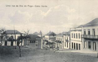 Cabo Verde, Cape Verde; Uma rua da Ilha do Fogo / street view in Fogo island (vágott / cut)