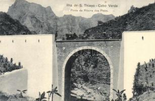 Cabo Verde, Cape Verde; Ilha de S. Thiago, Ponte da Ribeira dos Picos / Island of Santiago, bridge (vágott / cut)