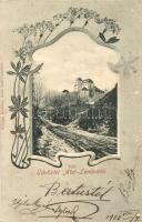 Alsólendva, Dolnja Lendava; Vár. Balkányi Ernő kiadása / castle. floral Art Nouveau (fl)