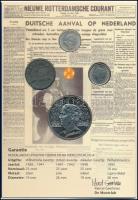 Hollandia 1941. 25c Ag + 1941. 25c Zn + 1948. 25c Ni + 1995. 10E Cu-Ni "Vilma" mind a négy...