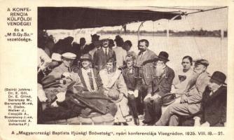 1925 Visegrád, Magyarországi Baptista Ifjúsági Szövetség nyári konferenciája. külföldi vendégek és a MBGySz vezetősége (EK)