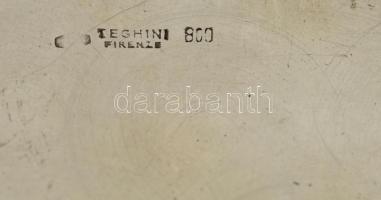 Teghini Firenze jelzett ezüst kínáló tál / Silver tray 27x20 cm , 441 g