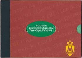Hollandia 1990. "Beatrix holland királynő uralkodásának 10. évfordulója" Ag emlékérem dísz...