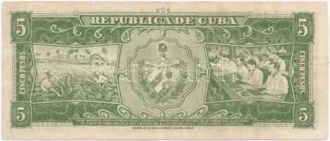 Kuba 1958. 5P T:III-
Cuba 1958. 5 Pesos C:VG
Krause 91