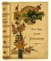 Arany János kisebb költemények. Bp., 1895, Ráth Mór. Tizedik kiadás. Kiadói aranyozott, festett, illusztrált egészvászon-kötés, Leszik-kötés, kis folttal a hátsó kötéstáblán.