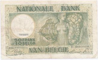 Belgium 1944. 50Fr/10B T:III-  restaurált
Belgium 1944. 50 Francs / 10 Belgas C:VG restored
Krause...