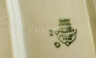 Zsolnay porcelán kulacs, matricás, hibátlan, jelzett, m: 13 cm