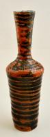 Iparművészeti Vállalatos Gorka váza, mázas kerámia, hibátlan, m: 32 cm