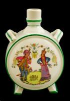 Zsolnay porcelán kulacs, matricás, hibátlan, jelzett, m: 13 cm