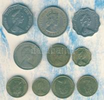 Hongkong 1960-1983. 10db klf fémpénz T:2,2/3