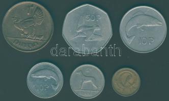 Írország 1942-93. 6db klf fémpénz T:2,2/3