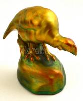 Zsolnay eozin mázas pulyka, jelzett, hibátlan, m: 10 cm