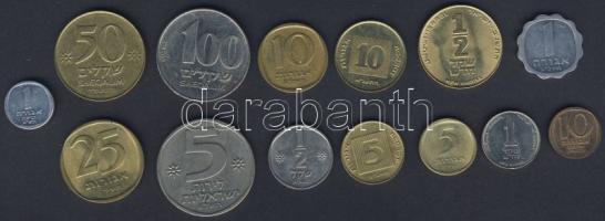 Izrael 14db klf modern fémpénz T:2