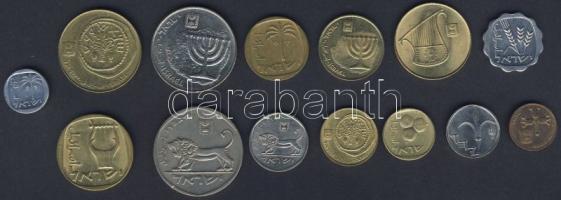 Izrael 14db klf modern fémpénz T:2
