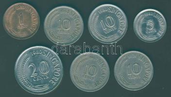 Szingapúr 1967-80. 7db klf fémpénz T:2