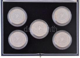 Omán 1995. 12db érme a Kastélyok és erődök sorozatból, benne: 1995. 1R Ag "Al-Hazm" + 1R A...