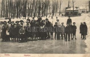 Detta, Ghedu, Deta; Jégpálya. Ballon József kiadása / ice skating rink (EK)