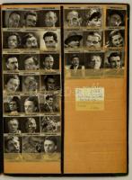 A Déryné Színház művészei, gyufacímke gyűjtemény, 72 db, albumba rendezve