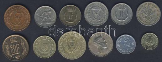 Ciprus 1955-92. 6db klf fémpénz + Luxemburg 1952-1982. 6db klf fémpénz T:2,3