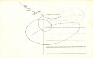 Kistarcsa, Fő utca, Eckstein üzlete. Hátoldalon a kistarcsai gép és vasút felszerelési gyár dalkörén...