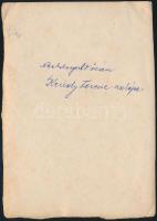 "Boldogult öcsém Krúdy Ferenc" - hátoldalon feliratozott fotó, sérülésekkel, 12x8,5 cm