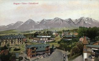 Tátrafüred, Stary Smokovec; Maurer Adolf üzlete és kávéház. Kiadja Maurer Adolf / shop, cafe, villas