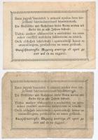 1848. 5Ft vörösesbarna + 10Ft (2x) egyik fordított hátlapi alapnyomattal + 1849. 30kr (2x) "Kos...