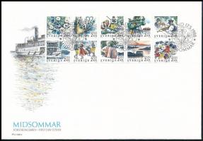 1988 Forgalmi 10-es tömb Mi 1482-1491 FDC-n