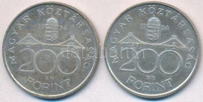 1994. 200Ft Ag "Deák" (2x) T:2
