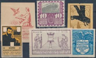 1914-1927 6 db klf magyar és külföldi levélzáró