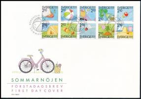 Definitive block of 10 FDC, Forgalmi 10-es tömb FDC-n