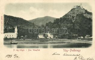 1899 Vágbeszterce, Vágváralja, Povazská Bystrica; kastély, templom / castle, church