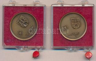Somorjai László (1949-) DN "Sopron" (2x) Br emlékérem plasztik tokban (32mm) T:1-