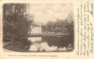 Koháryháza, Pohorella-vasgyár, Pohorelá; Coburg Hercegi kastély park. Divald / castle park