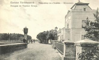 Törökbecse, Újbecse, Novi Becej; Tisza sétány, Gradiska / street