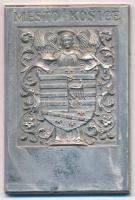Szlovákia DN Mesto Kosice (Kassa Városa) ezüstözött, egyoldalas fém plakett (40,5x60mm) T:1- Slovakia ND Mesto Kosice silver plated, one-sided plaque (40,5x60mm) C:AU