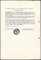 Kass János (1927-2010) grafikusművész aláírása az általa tervezett bélyeg kibocsájtásáról szóló okmá...